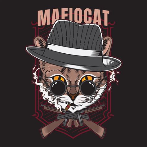 Mafia Cat Tshirt Design Vector Illustration By Fatboy29basic On Deviantart