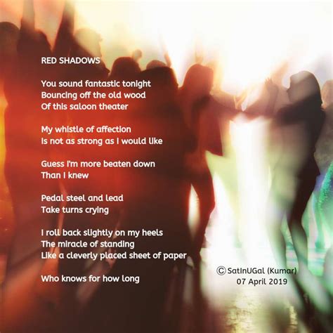 Observational Poems Red Shadows Du Poetry