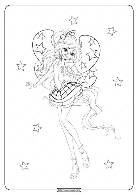 Printable Winx Cosmix Musa Coloring Pages Free Printable Coloring
