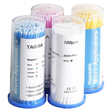 400pcs Dental Disposable Cotton Swab Superfinefineregular Brush Stick