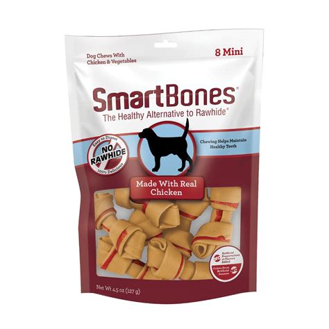 Smartbones Mini Bones Vegetable And Chicken No Rawhide Dog Chews 45 Oz