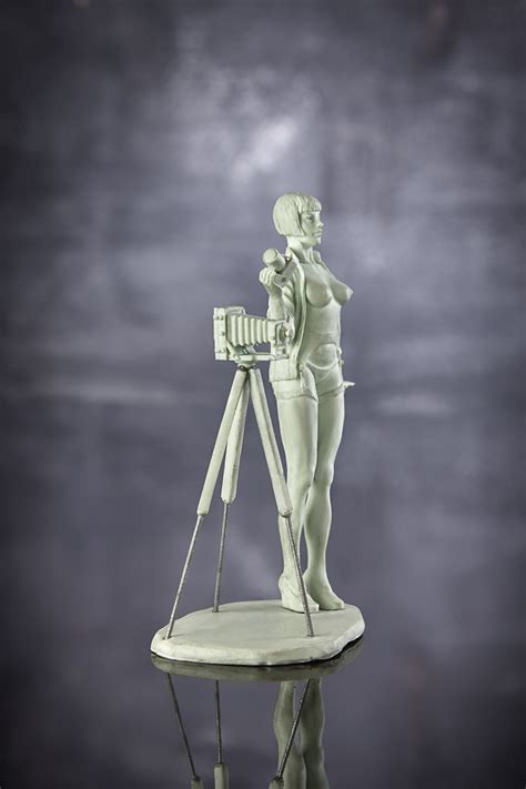 Resin Kit Model Naked Figure Girl Photographer Mm Toy Fully Etsy