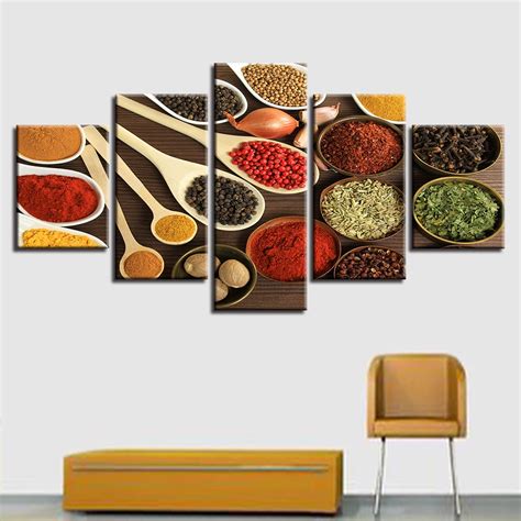 Enter your zip code to be connected to painting companies nearby who are ready to help. Embelish 5 Pieces Spoon Grains Spices Poster Modern Kitchen Decor Modular Wall Art Pictures Home ...