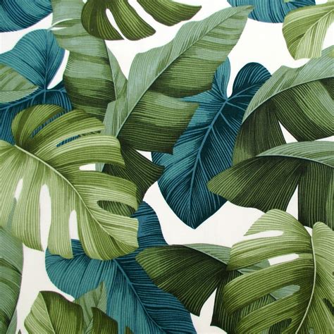 Fabric Green Hawaiian Leaves Tropical Foliage Last One Yard