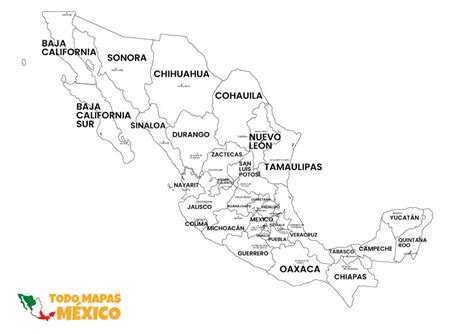 Mapas de México con Nombre Todo Mapas México