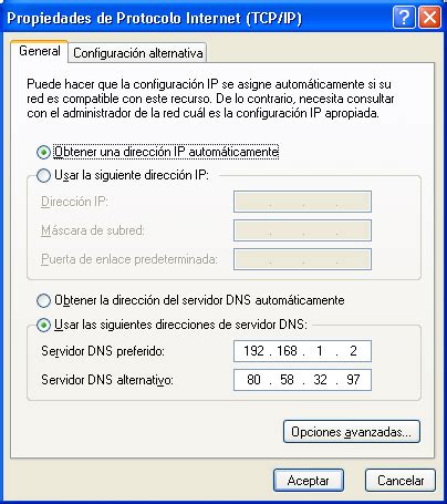 Configuracion DNS Mind