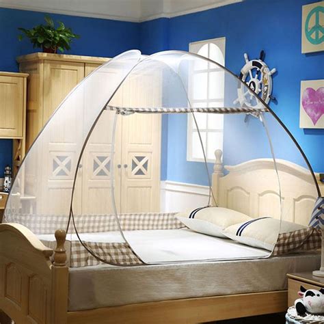 Before order take your bed size width x length. Free Standing Pop Up Mosquito Net Tent Canopy With Floor ...
