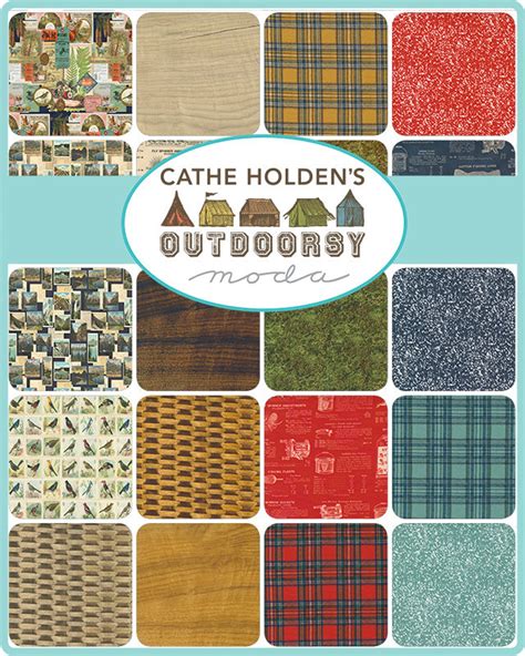 Outdoorsy Collage Moda Fabric By Cathe Holden Hunting Etsy