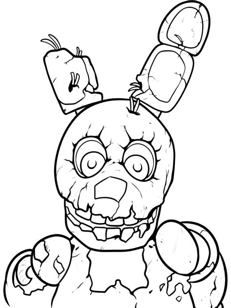 Animatronics Springtrap Coloring Pages
