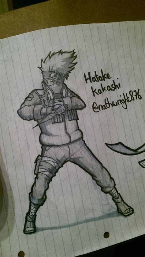 Hatake Kakashi Naruto Character Drawing 01 — Steemit