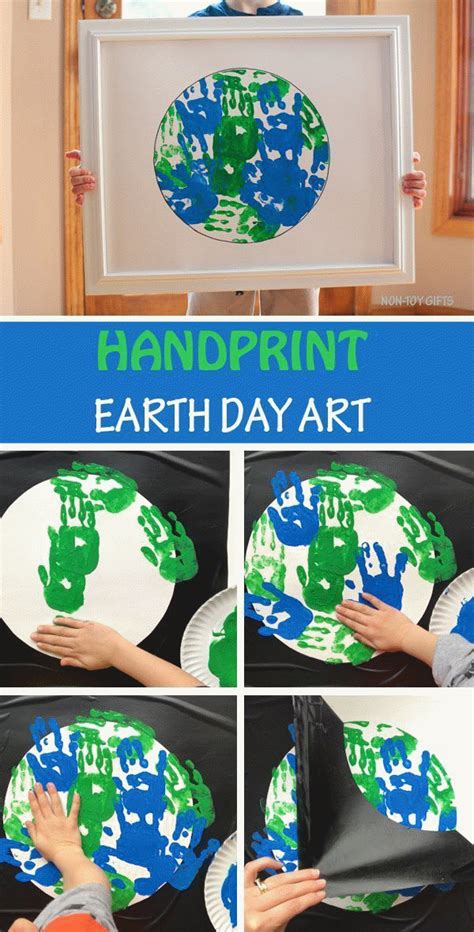 Handprint Earth Day Art Project For Kids Easy Earth Day Craft
