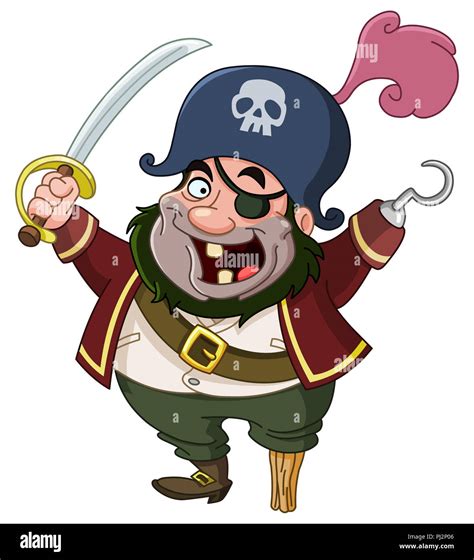 Caricature Cartoon Pirate Illustration Banque Dimages Détourées Alamy