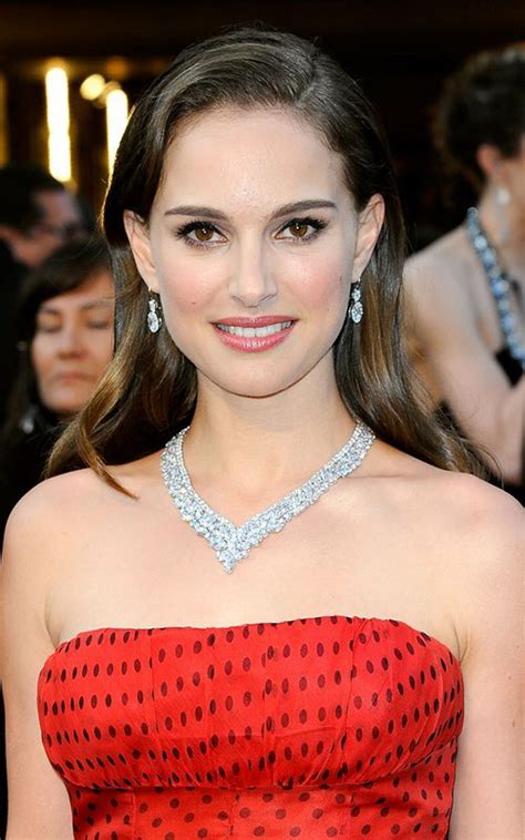 To Be Party Queen Natalie Portman Wearing Red Strapless Dress To Attend The 84th Academy Awards