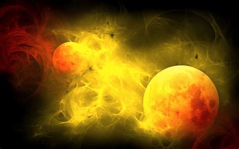 Yellow Theme Drawing Of Planet Hd Wallpapers