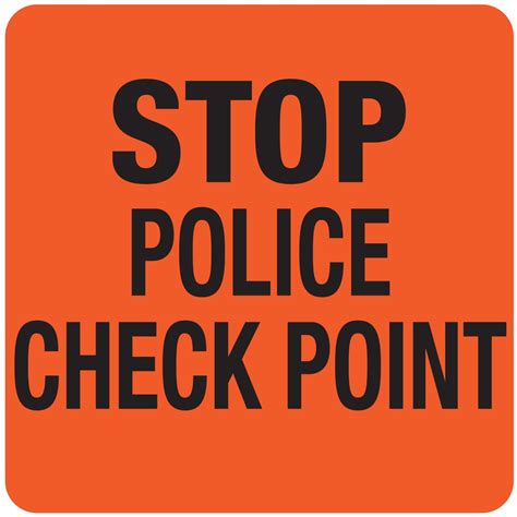 Interchangeable A Frame Sign Stop Police Check Point