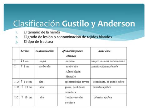 Classificação De Gustilo E Anderson Edulearn