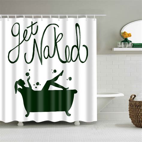 Green Watercolor Painting Get Naked Shower Curtain Gojeek