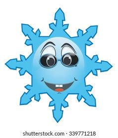 Cartoon Emoticon Form Snowflake Stock Vector Royalty Free Shutterstock