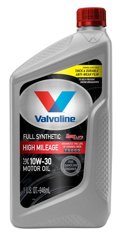 Valvoline Full Synthetic High Mileage With Maxlife Technology Sae 10w
