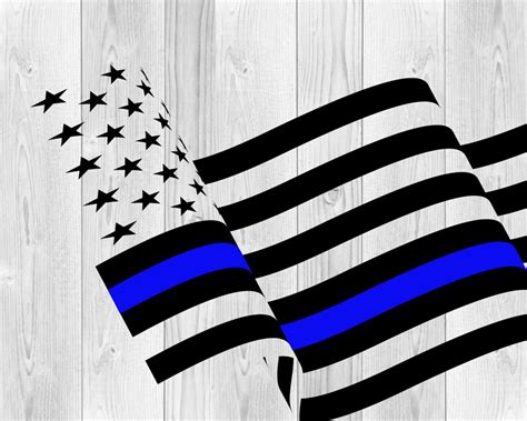 American Flag Svg Thin Blue Line Svg Patriotic Svg Police Images And