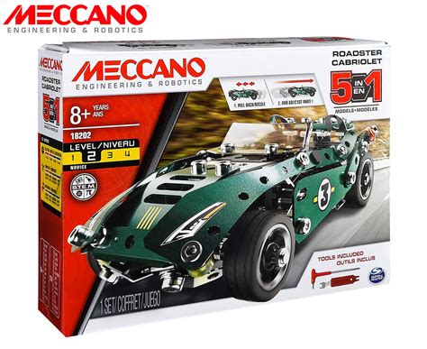 Meccano 5 In 1 Roadster With Pull Back Motor Construction Toy Nz