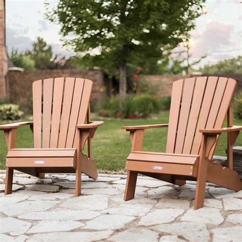 These outdoor lounging chairs are perfect for relaxing or entertaining guests. Lifetime Adirondack Chair, 2-pack | Rustic outdoor ...
