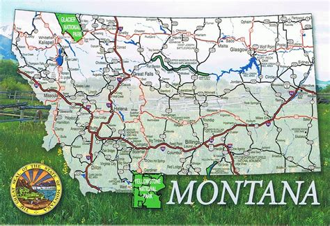 Large Detailed Roads And Highways Map Of Montana State With Cities Images
