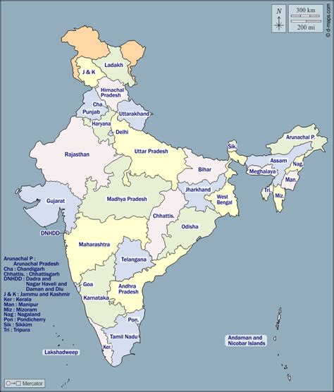 Blank Map Of Indian States