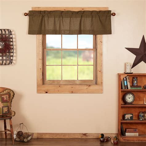 Tea Cabin Green Plaid Valance The Weed Patch