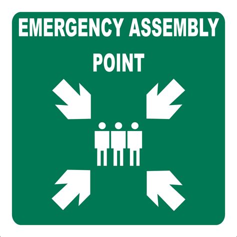 Emergency Assembly Point Safety Sign Ga26 Safety Sign Online