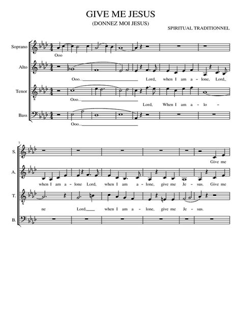 Give Me Jesus Satb Choral Compositions Singing