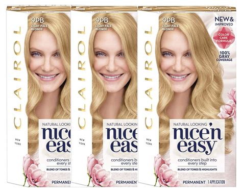 Clairol Nice N Easy Permanent Hair Color PB Light Pale Blonde Pack Walmart Com