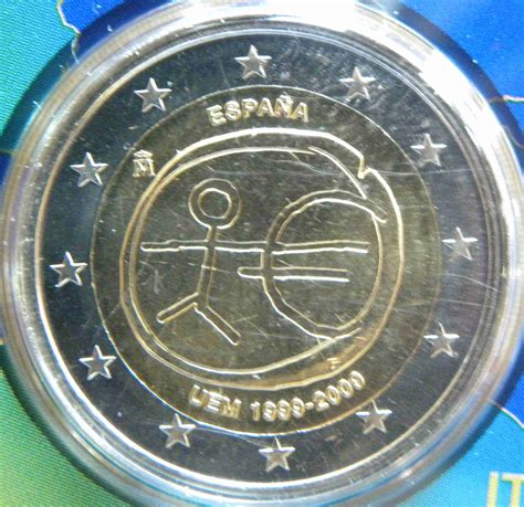 Espagne 2 Euro Commémorative 2009 10 Ans De Leuro Uem Petites