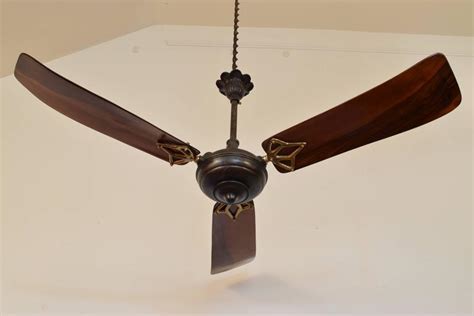 Find ceiling fans at wayfair. Italian Iron and Wooden Three-Blade Ceiling Fan, circa ...