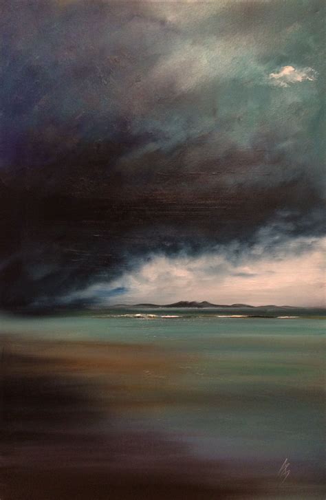 Michael Murphy Scottish Artist Storm Arran Oil Cloud Painting