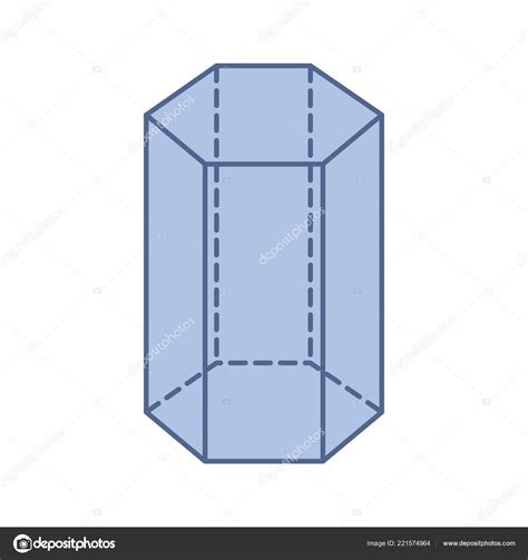 Descargar La Ilustración De Un Prisma Hexagonal Aislado Sobre Fondo