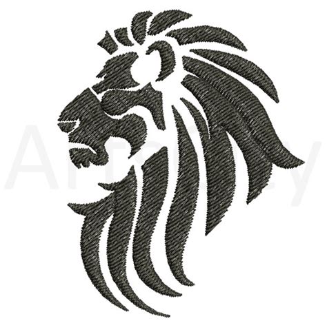 Lion Head Embroidery Design Instant Download Embroidery Pes Etsy