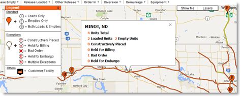 Bnsf Map Railcar Tracking And Rail Fleet Management