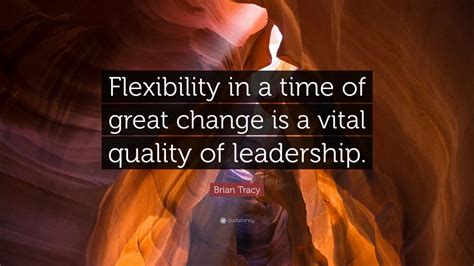 Brian Tracy Quote Flexibility In A Time Of Great Change Is A Vital