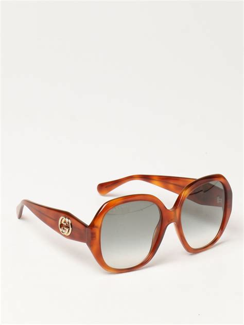 gucci sunglasses in acetate with gg logo orange gucci glasses gg0796s online on giglio