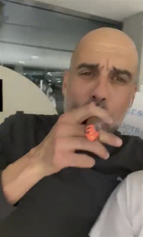 Watch Guardiola Celebrates With A Beer And Cigar Daily Sun