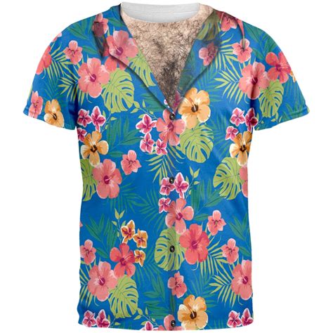 Hawaiian Shirt Costume All Over Adult T Shirt Medium Walmart