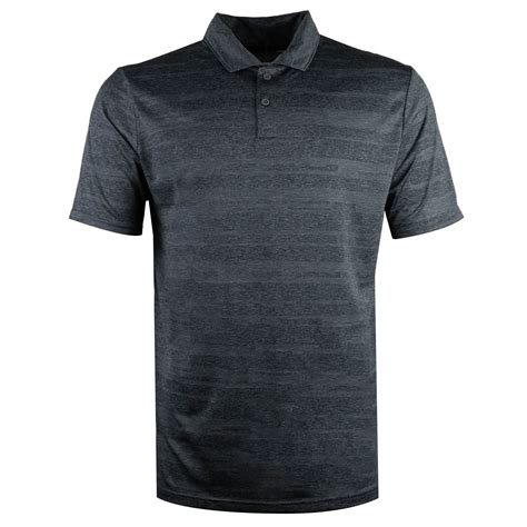 Oakley Aero Pro Stripe Polo Shirt Blackout Heather Scottsdale Golf