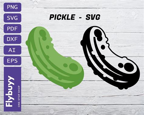 Pickle Vektor Clipart Outline And Silhouette Zeichnung Etsy