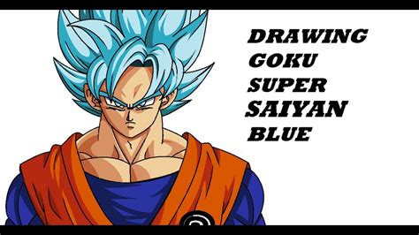 رسم غوكو سوبر سايان بلو من أنمي دراغون بول How To Draw Goku Super