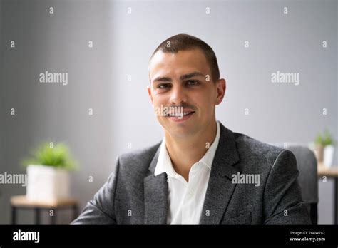 Happy Professional Employee Man Smiling Face Portrait Stock Photo Alamy