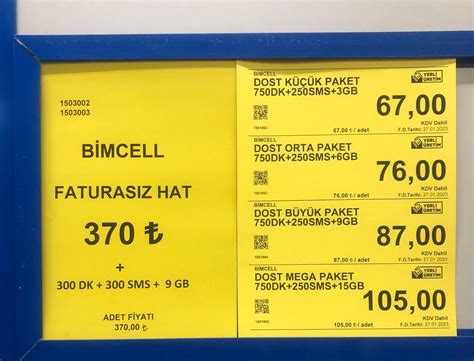 Bimcell Hat Fiyatları Ne Kadar 2024 Faturalı ve Faturasız Eniyisor com