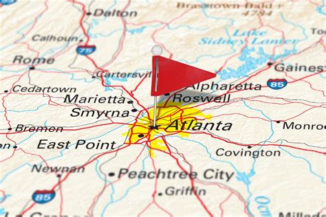 Atlanta Ga Usa Cities On Map Series 778624 Stock Photo At Vecteezy