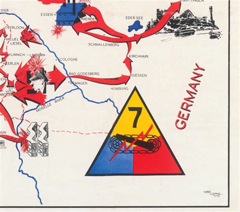 7th Armored Division Campaign Map Historyshots Infoart