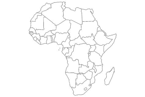 According to the outline map of africa, it is surrounded by the mediterranean sea to the north, the isthmus of suez kilimanjaro, namib desert, sahara desert, sahel, serengeti plains, zambezi river. Africa Map Blank - Hairy Pussy Gals